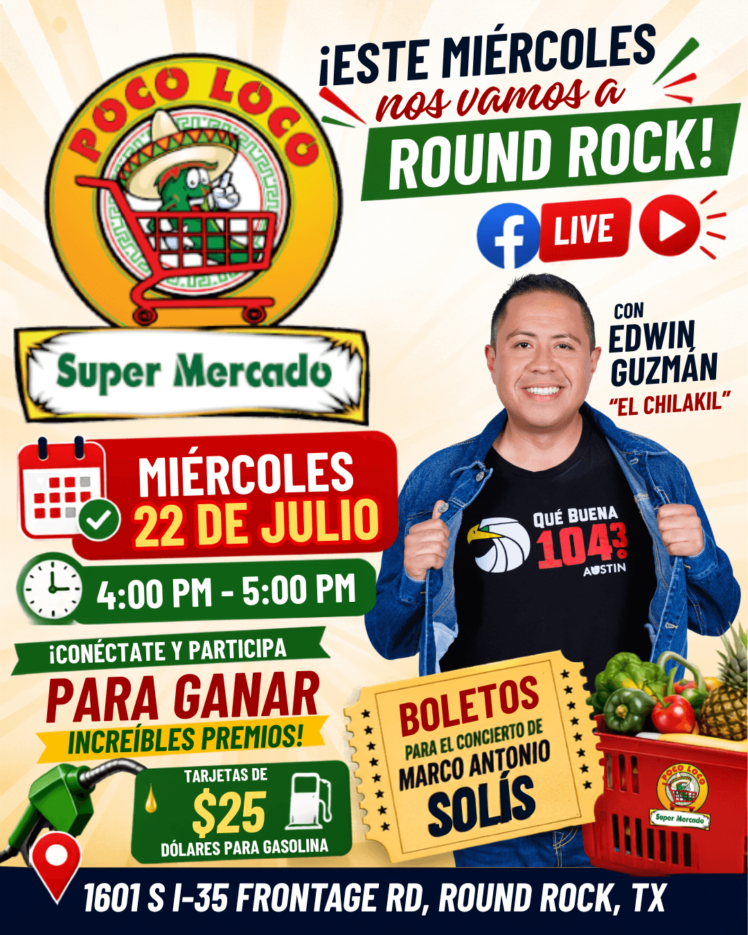 🎥🛒 ¡ESTE MIÉRCOLES NOS VAMOS A ROUND ROCK! ⛽🎉