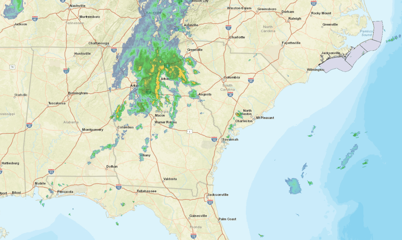Tormentas podrían traer clima severo al norte y centro de Georgia