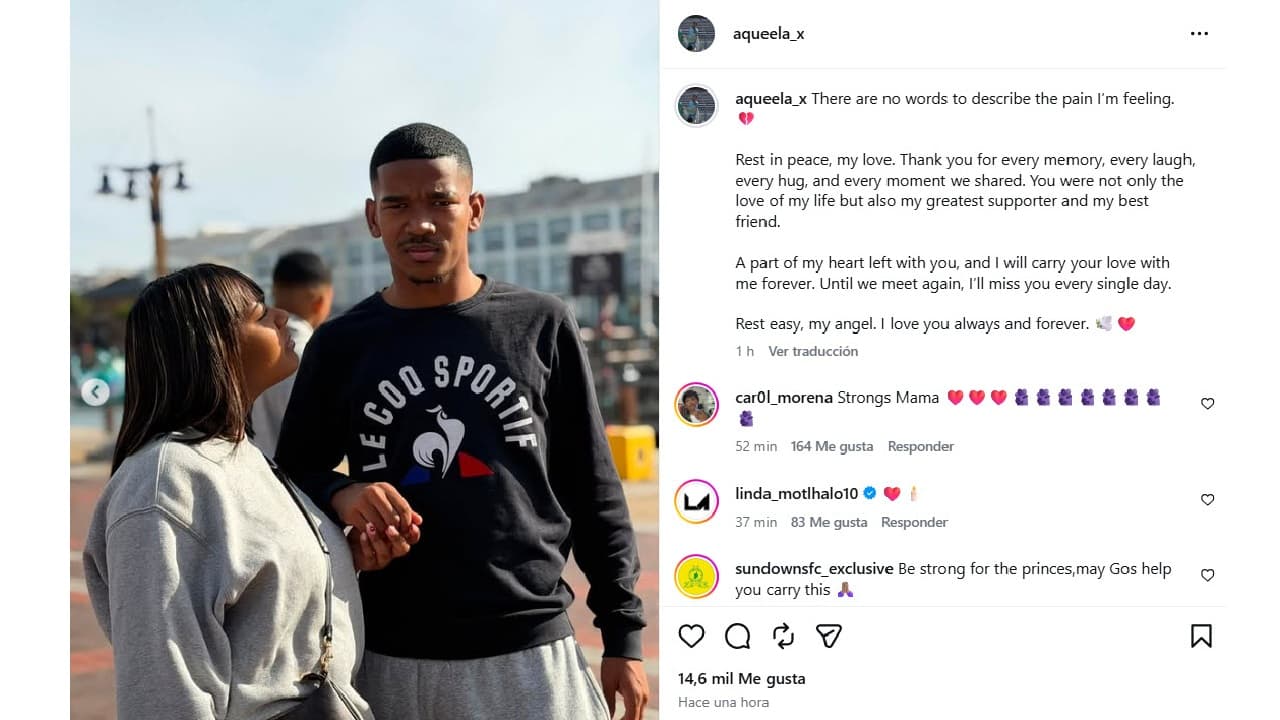 Aqueelah Chloe Adendorf despidió con este mensaje a su amado Jayden Adams.