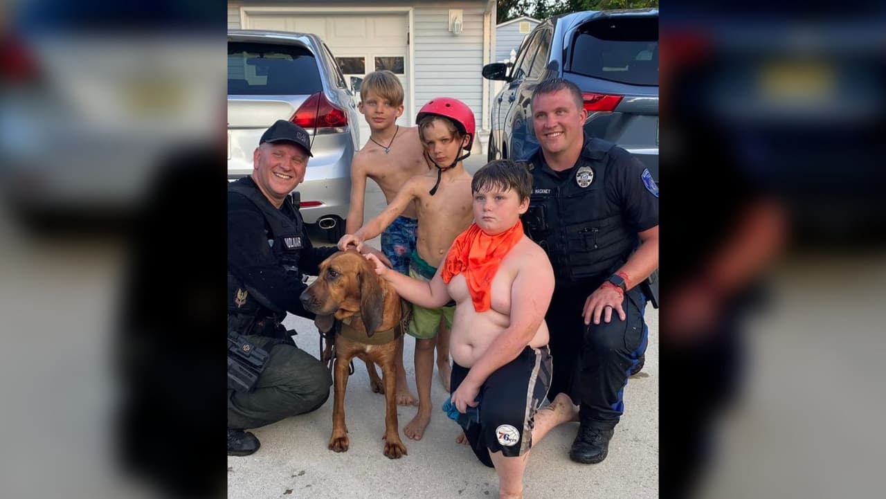 'Gracias por salvarnos': policía K9 ayuda a rescatar a 3 niños perdidos en bosque del sur de Jersey