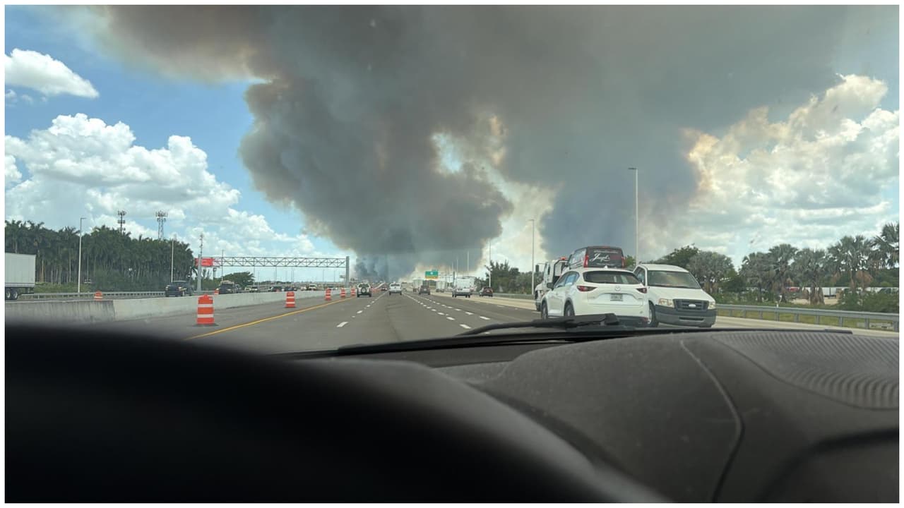 Incendios de maleza consumen 5,800 acres en Miami-Dade: alertan a conductores por baja visibilidad