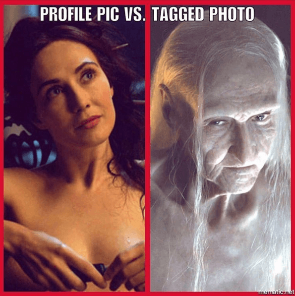 Foto de Perfil vs Fotos Etiquetada.