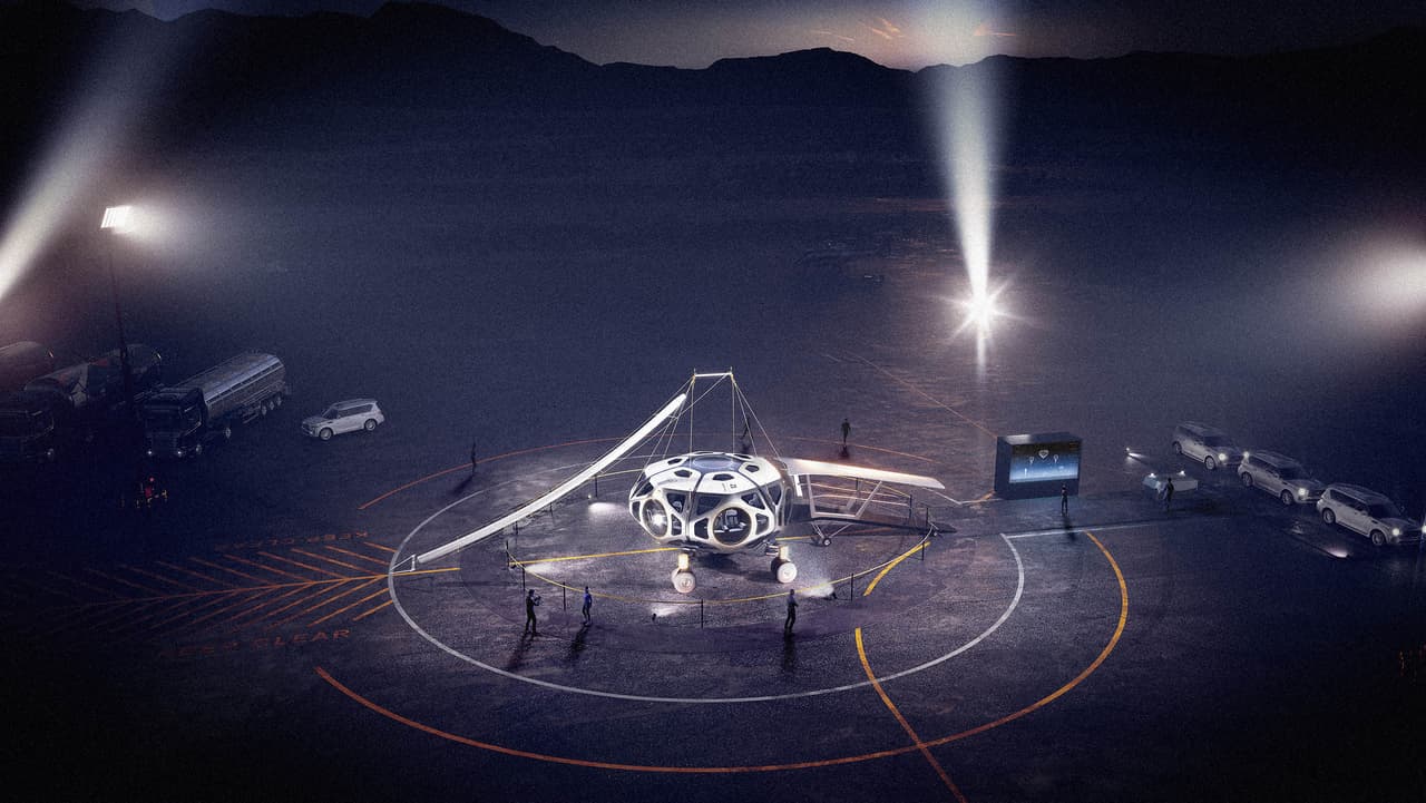 La cásula prepándose para el despegue. Los paseos de World View se elevarán en siete diferentes zonas del planeta. Los viajeros podrán ver desde una perspectiva inusual el Gran Cañón (Estados Unidos), la Gran Barrera de Coral (Australia), el Serengeti (Kenia), las aurora boreales (Noruega), el Amazonas (Brasil), las pirámides de Giza (Egipto) y la gran muralla china (Mongolia).
<br>