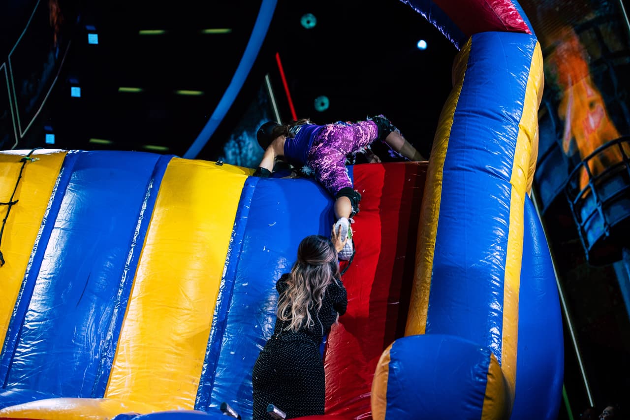 Así la bailarina pudo impulsarse y completar 'El Reto de los 4 Elementitos'.