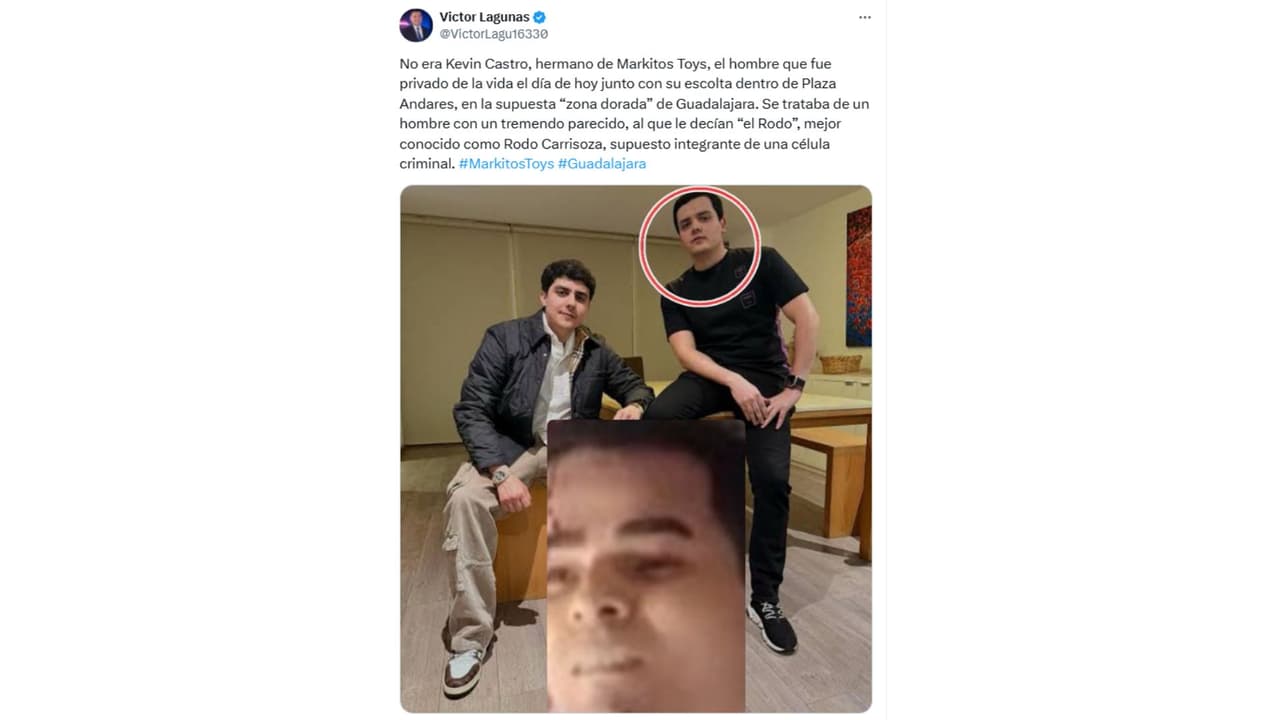 El periodista Víctor Lagunas reportó que el hombre asesinado tenía "tremendo parecido" con Kevin Castro.