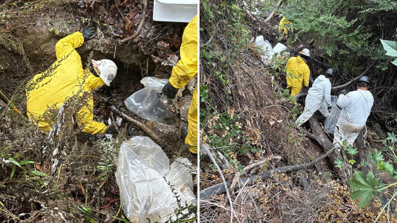 Derrame de petróleo en el condado Ventura: limpian antes de que llegue la tormenta