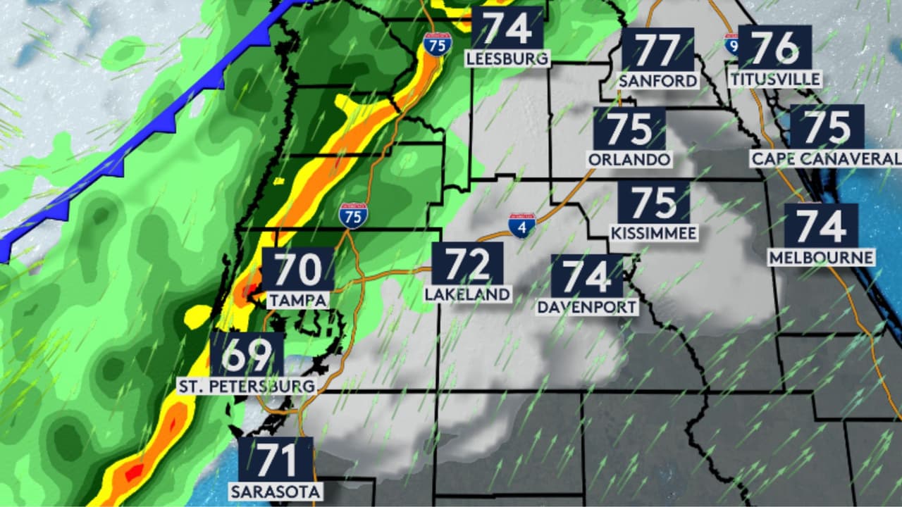 Se esperan tormentas eléctricas en la Bahía de Tampa esta noche