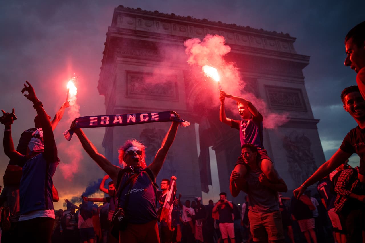 Las calles de París fueron escenario de la gran celebración por el título de Francia en el Mundial de Rusia 2018.