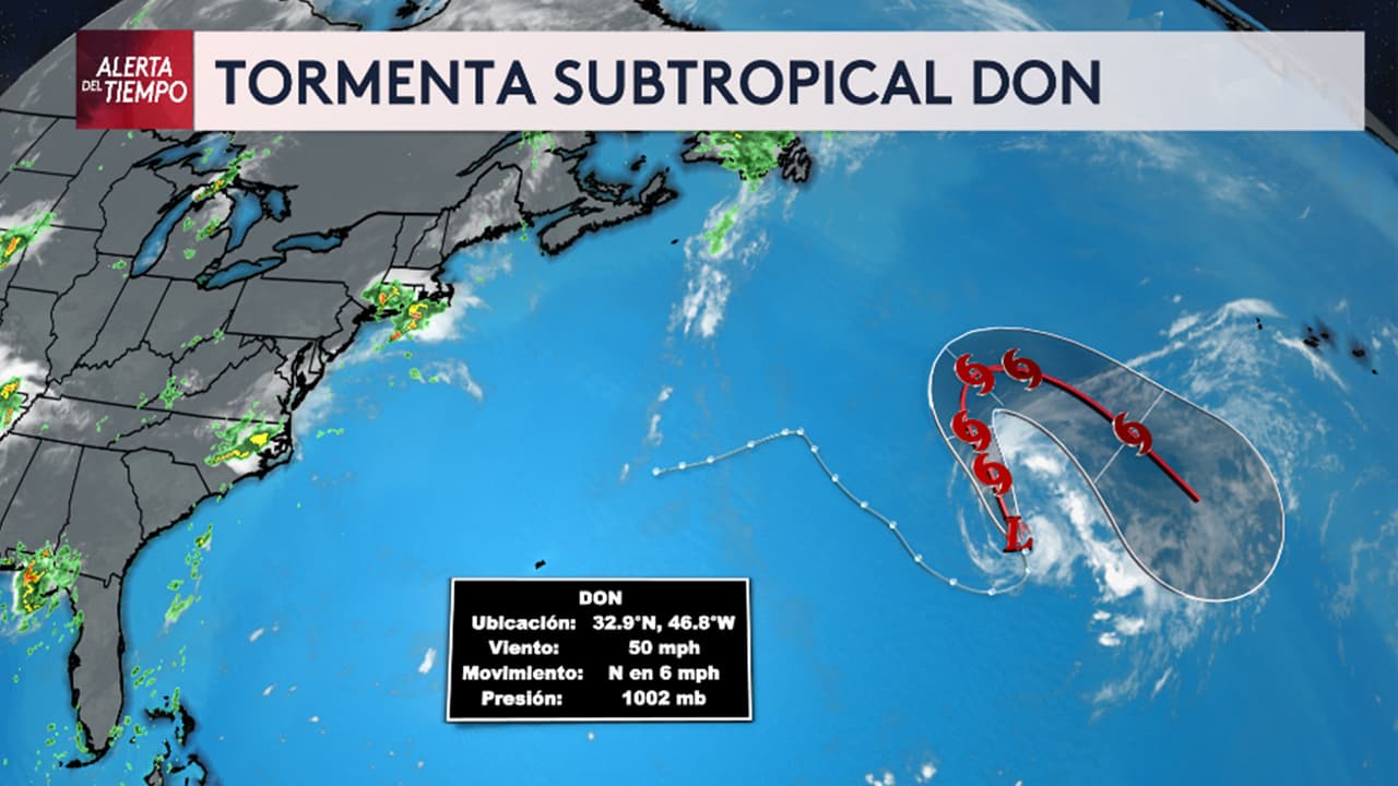 Se forma la tormenta subtropical Don en el Atlántico