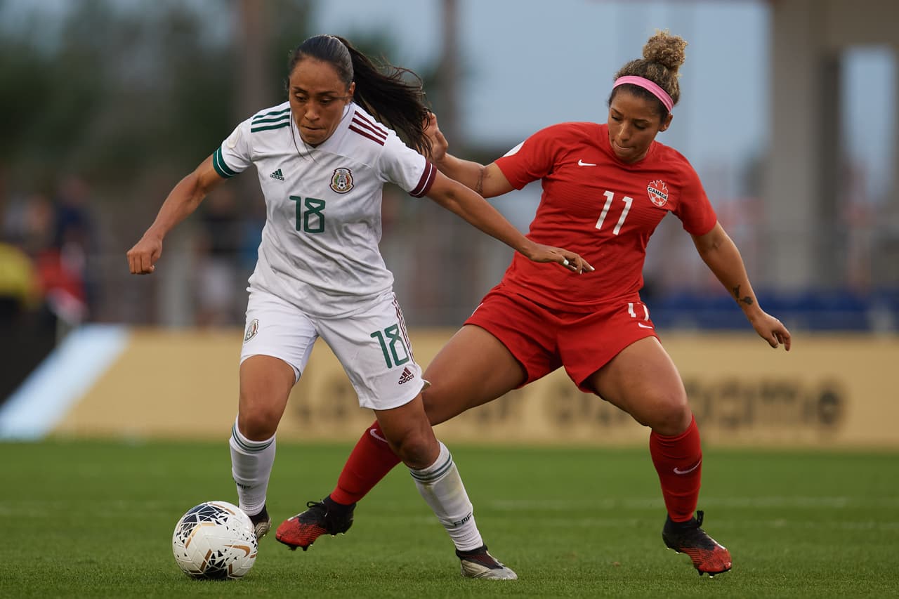 Con goles de Christine Sinclair y Shelina Zardorsky, Canadá le gana a México y asegura el liderato del grupo B.