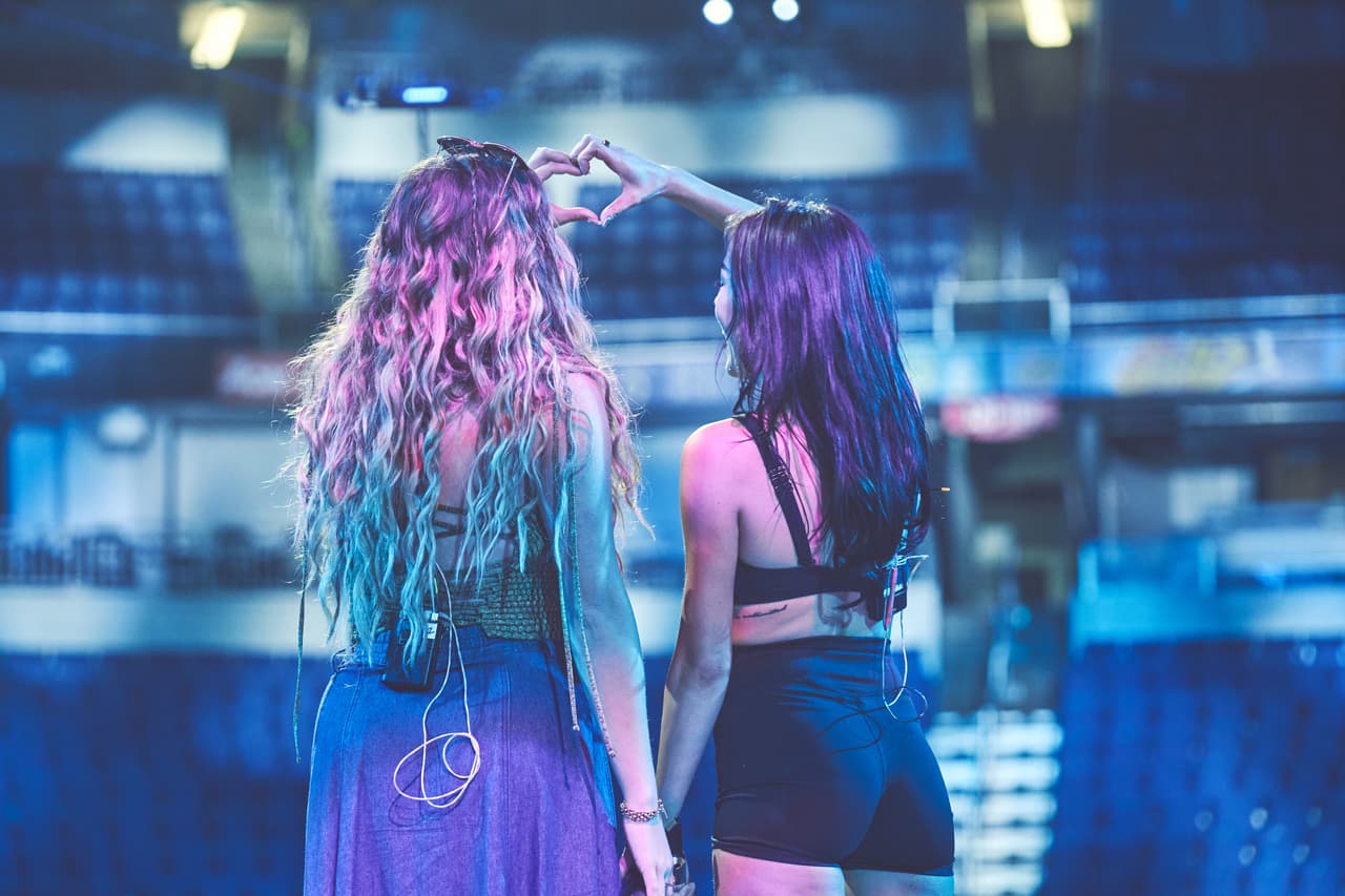 Danna Paola y Sofía Reyes se llevan muy bien y hacen honor a ‘Te quiero un montón’.
<br>