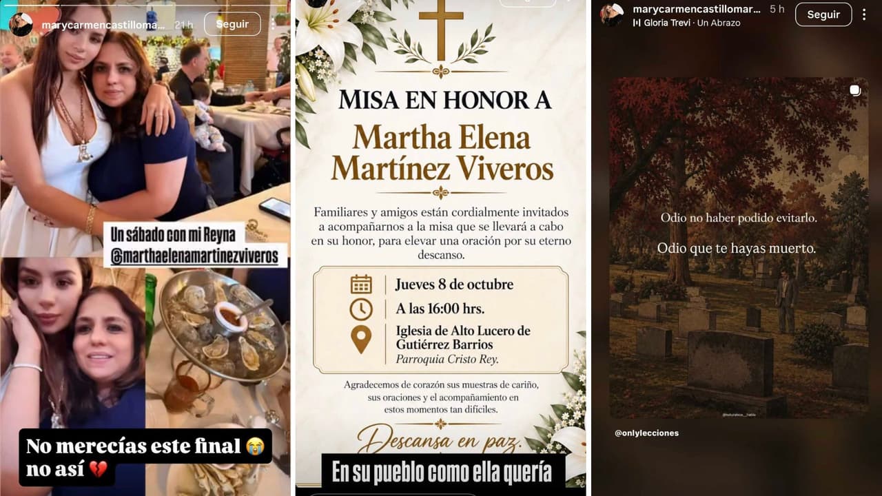 María del Carmen Castillo Martínez reaccionó a la muerte de su mamá.