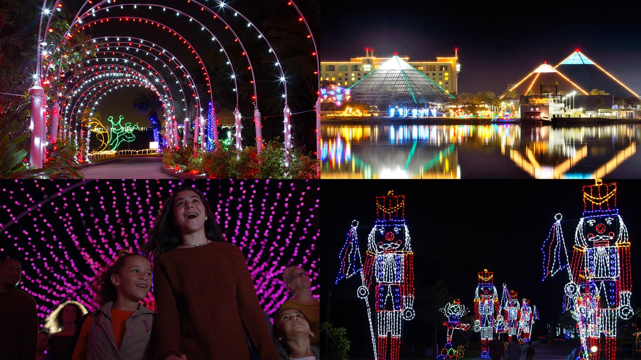 Ya viene el espectacular festival de luces navideñas del Moody Gardens en Galveston