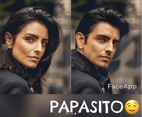 La hija mayor del comediante utilizó una aplicación de moda para ver cómo luciría si fuera del sexo opuesto.