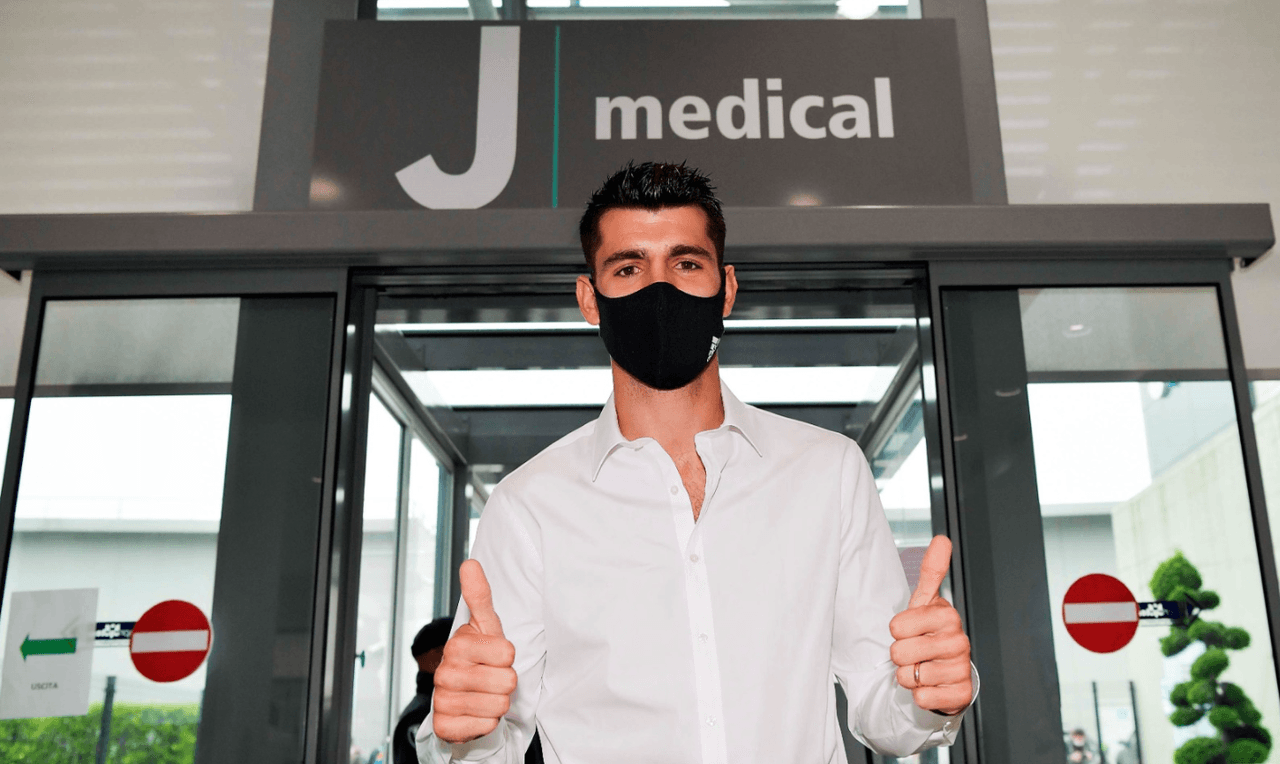 Álvaro Morata pasa el reconocimiento médico con el Juventus