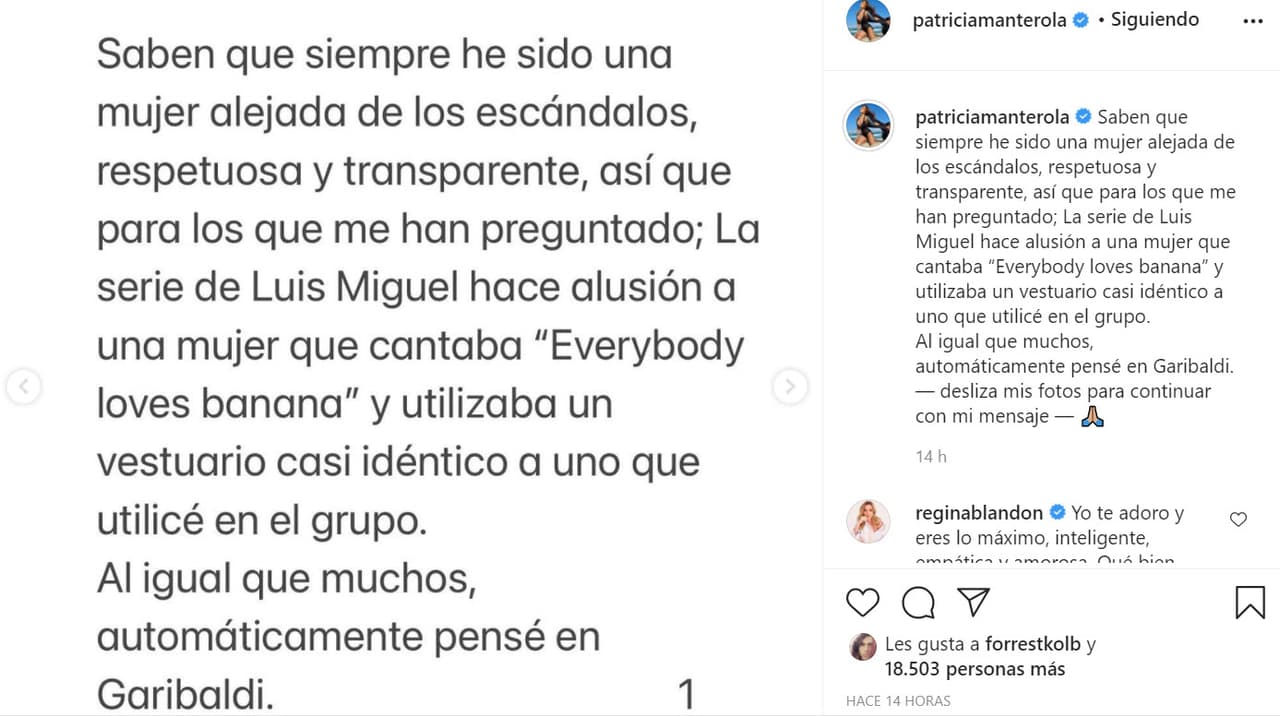 "
<b><a href="https://www.instagram.com/p/COMR4lcBKIE/" target="_blank">Utilizaba un vestuario casi idéntico a uno que utilicé</a></b> en el grupo", escribió la cantante sobre el personaje de Paola Montero,
<b><a href="https://www.univision.com/famosos/fatima-molina-otras-actrices-de-telenovela-que-han-roto-estereotipos-fotos" target="_blank">que interpreta Fátima Molina. </a></b>
<br>