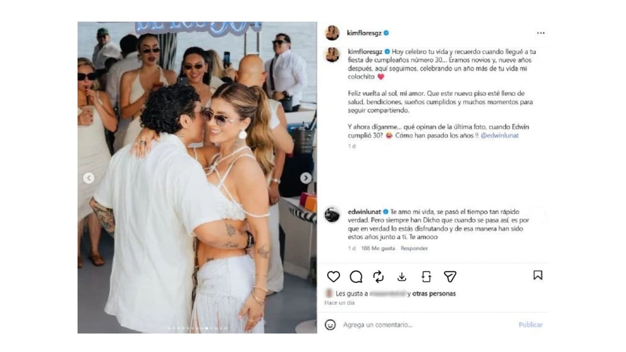 El mensaje de Kimberly Flores.