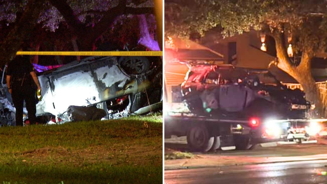 Conductor muere al perder el control, chocar e incendiar su camioneta en el oeste de San Antonio