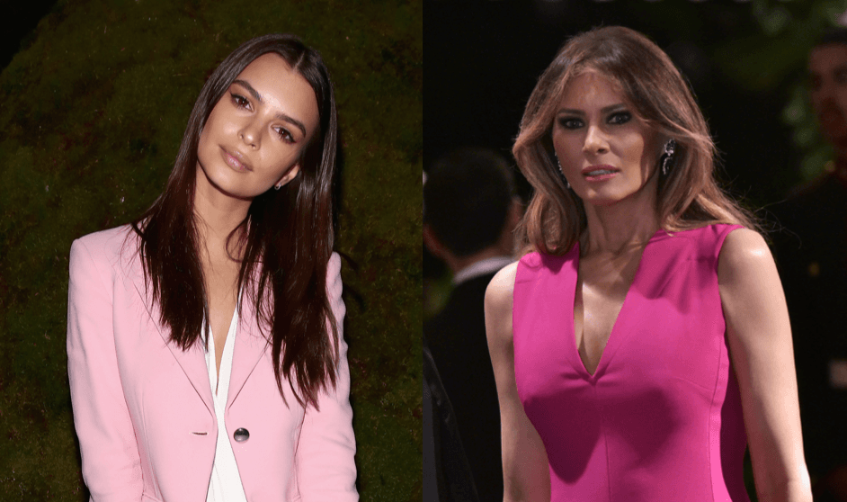 La modelo Emily Ratajkowski defendió a Melania Trump del insulto de un periodista