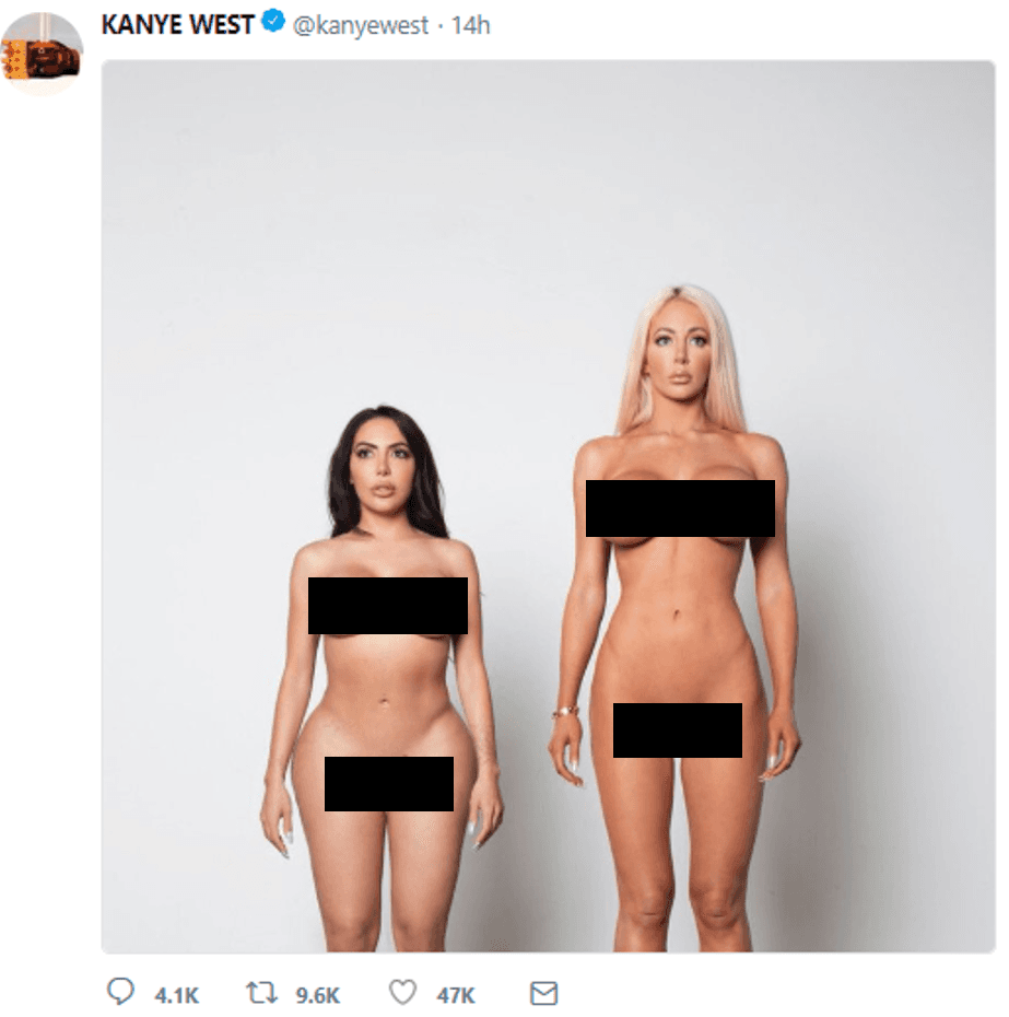 El rapero, productor y diseñador de modas utilizó modelos, influencers y actrices porno para promover su nueva línea de zapatillas deportivas Yeezy 500 Supermoon Yellow, en colaboración con Adidas.