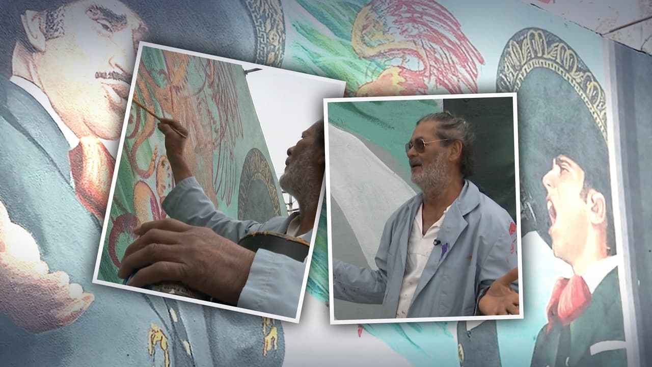 Con mural, el artista Héctor Ponce rinde homenaje a Vicente Fernández en Los Ángeles