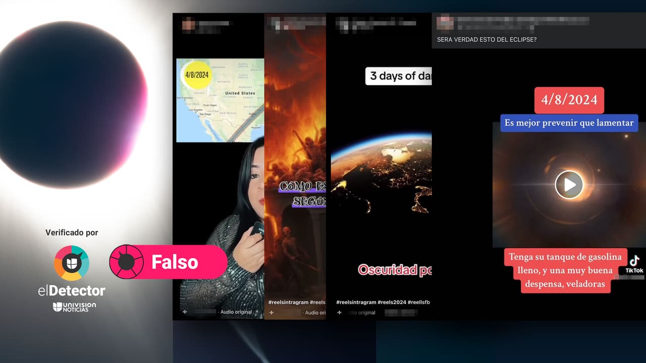 Es falso que el eclipse de Sol del 8 de abril durará tres días o que generará un evento catastrófico