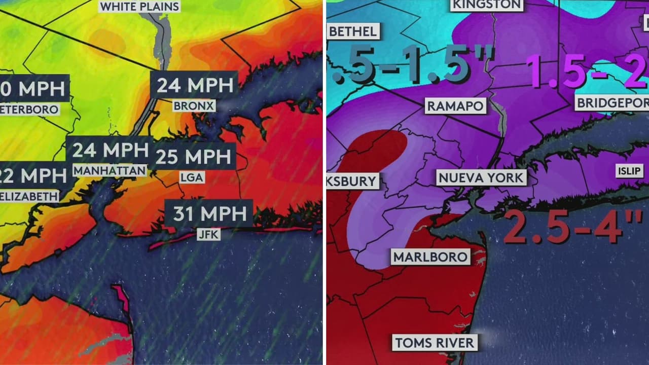 Avanza Nor'easter: activan aviso de inundación costera y fuertes vientos