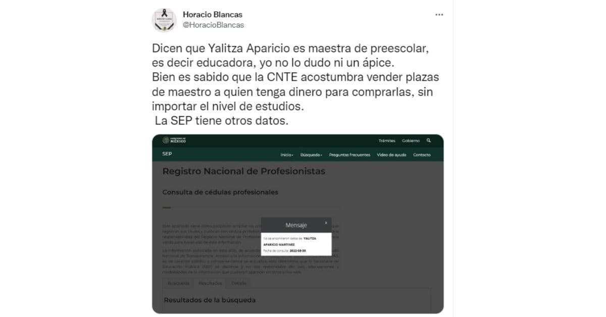 usuario habla del título de Yalitza Aparicio