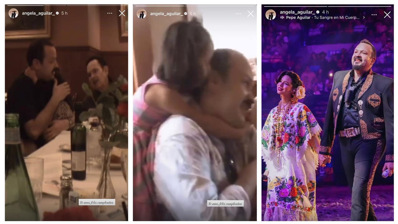Así celebró Ángela el cumpleaños de su papá.