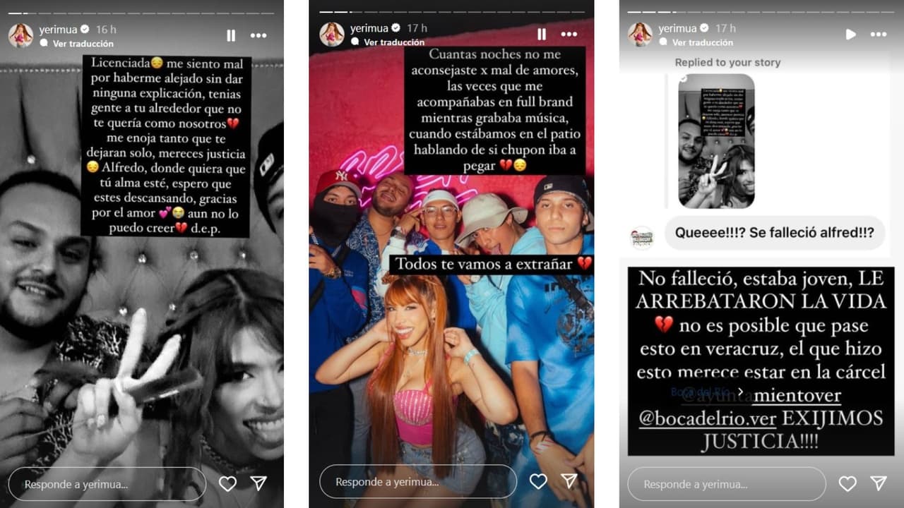 Yeri Mua lamentó el asesinato de su amigo 'La Licenciada'.