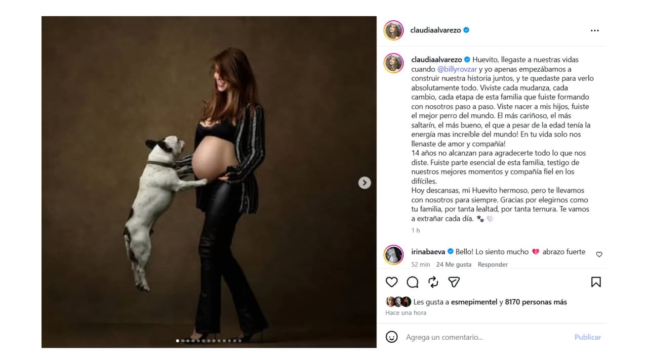 Así se despidió Claudia Álvarez de Huevito.