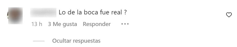 Sin embargo, no ha estado exenta de críticas y señalamientos pues hay quienes
<b>dudan de que lo sucedido haya sido "real"</b>, como se lo preguntó una de sus seguidoras.
<br>
