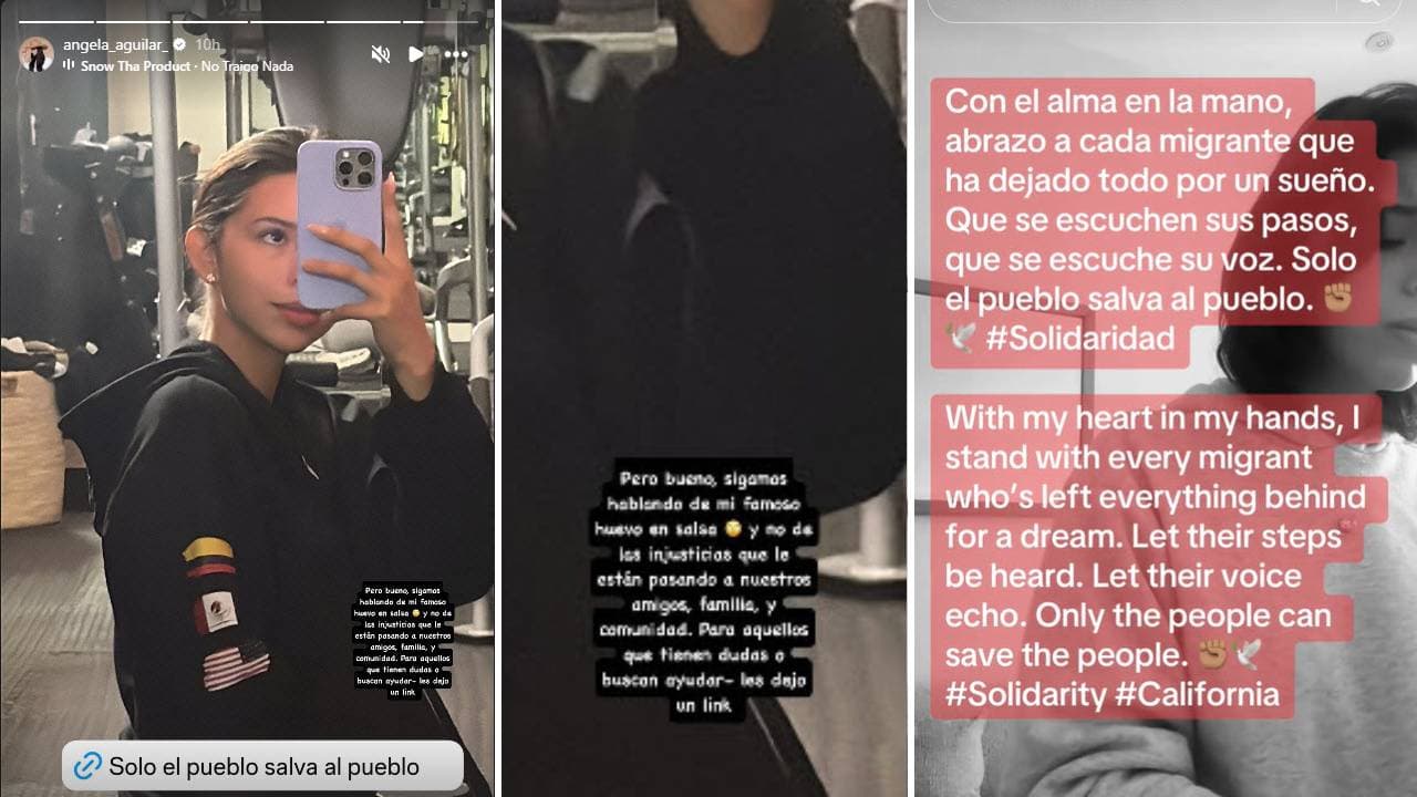 Ángela Aguilar se pronuncia sobre las redadas en contra de los inmigrantes y las deportaciones.