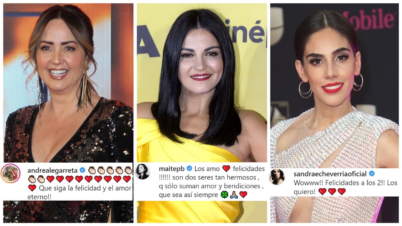 Andrea Legarreta, Maite Perroni y Sandra Echeverría también escribieron en la publicación de la pareja, entre otras celebridades.
<br>