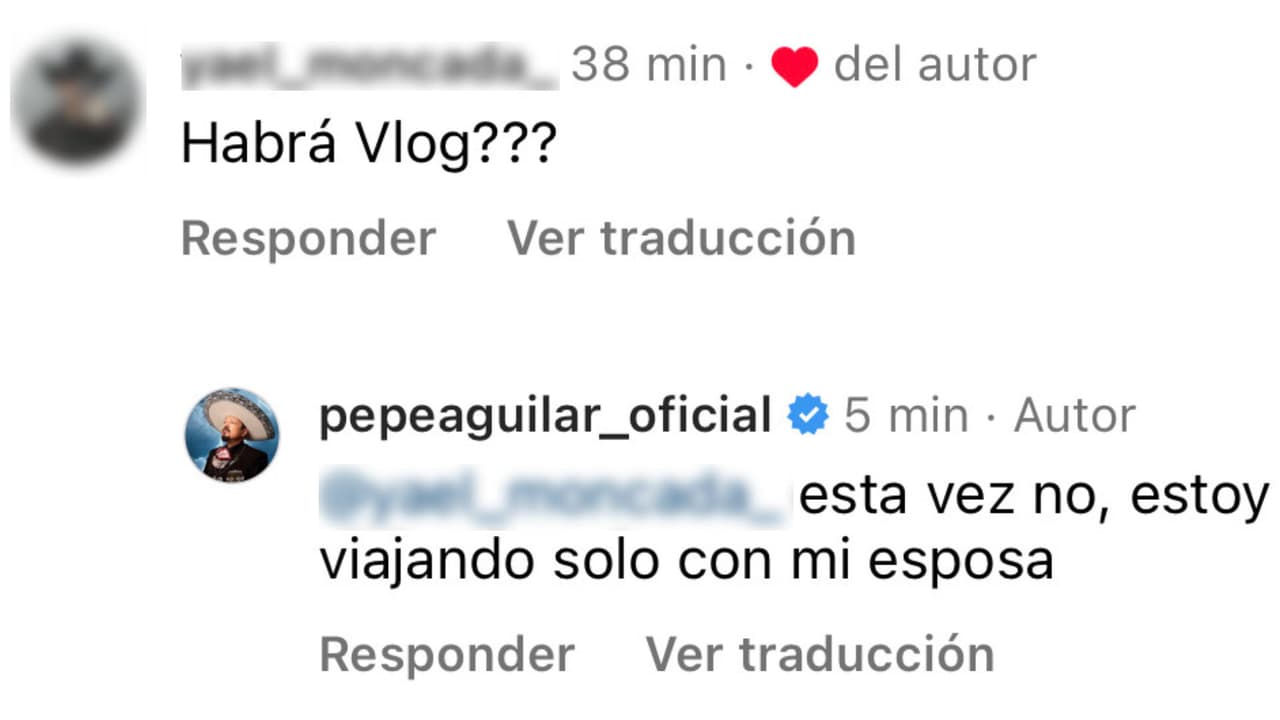 Con esta respuesta, Pepe Aguilar confirmó que ni Ángela ni sus otros hijos viajaron con él, algo poco usual en la dinámica familiar del cantante.