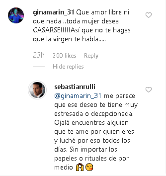 "Me parece que ese deseo (de casarse) te tiene muy estresada o decepcionada. Ojalá encuentres alguien que te ame por quien eres y luche por eso todos los días.
<b>Sin importar los papeles o rituales de por medio"</b>, respondió el protagonista de
<b><a href="https://www.univision.com/shows/el-dragon" target="_blank">El Dragón</a></b>.