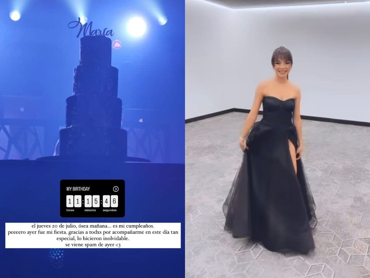 María Perroni celebra sus XV años.