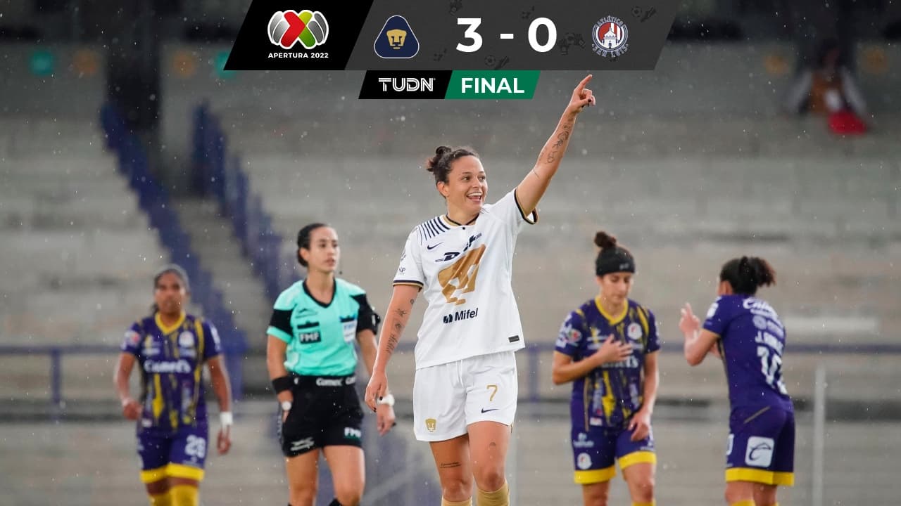 Stephanie Ribeiro hace doblete en triunfo de Pumas Femenil