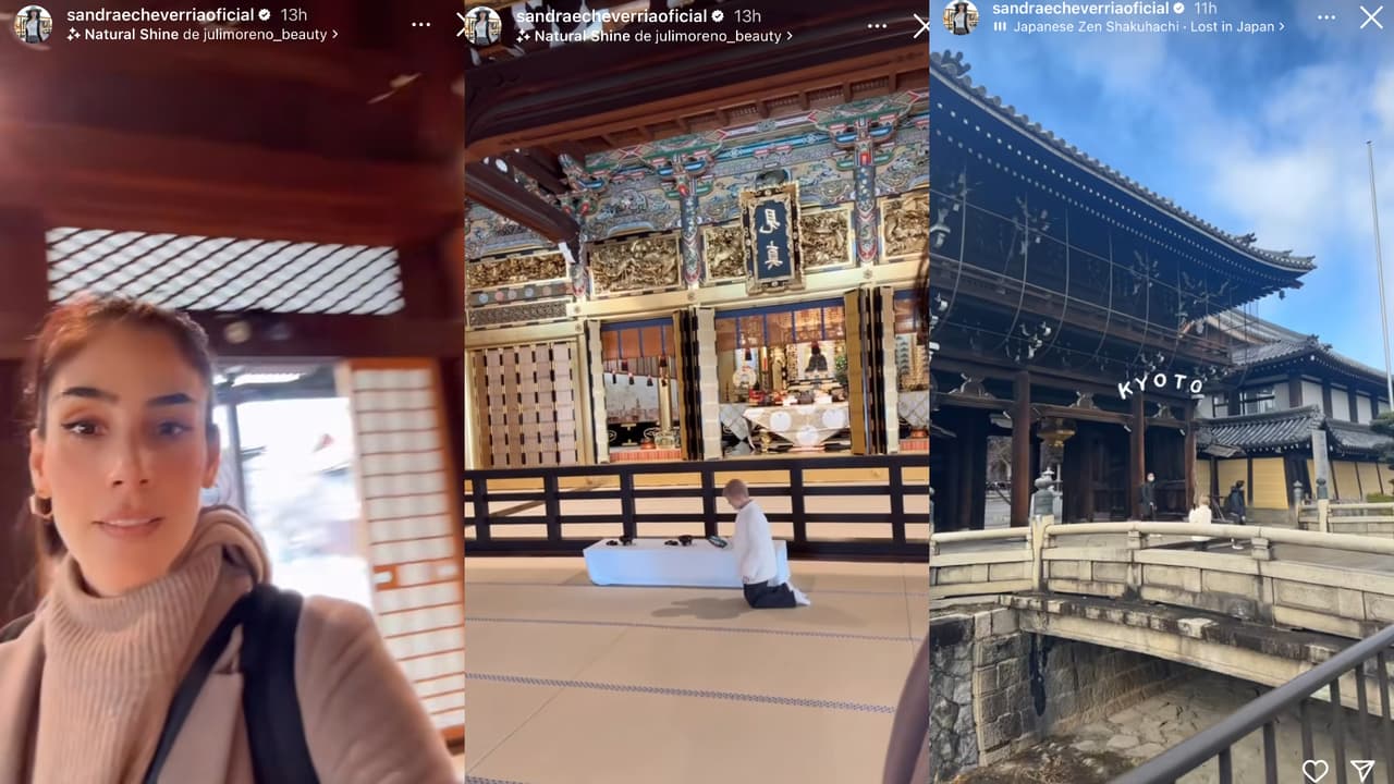 Sandra Echeverría y su hijo al parecer estaban en Kioto horas antes del sismo en Japón.