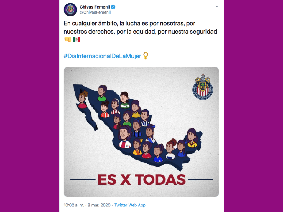 Hoy se conmemora la lucha de la mujer por sus derechos, para eliminar la violencia de género y generar más igualdad en cuanto a derechos y a salarios, para tener más autonomía y más liderazgo feminista. El deporte es una plataforma que impulsa al género femenino e incrementa su lucha para conseguirlo.