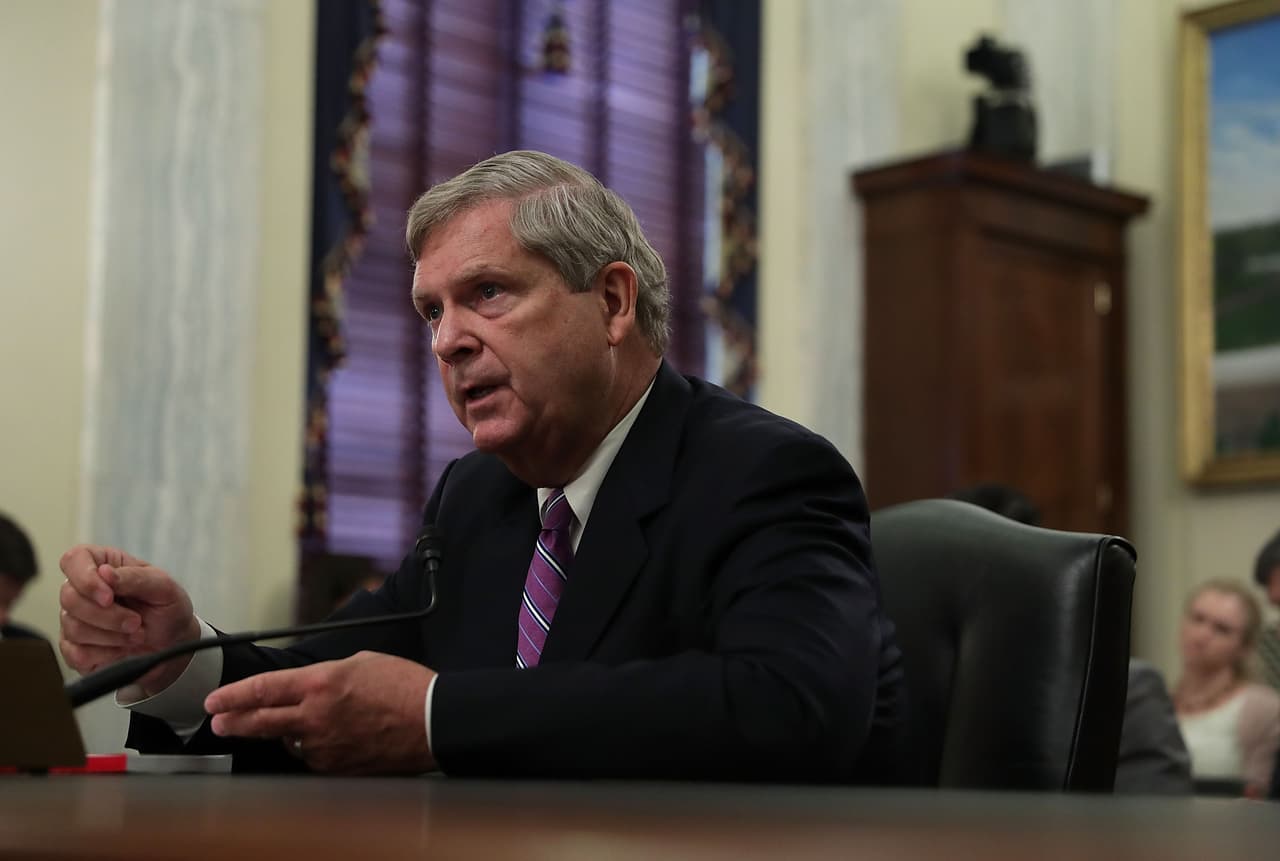 El Secretario de Agricultura de los Estados Unidos, Tom Vilsack, testifica durante una audiencia ante el Comité Senatorial de Agricultura, Nutrición y Silvicultura el 21 de septiembre de 2016 en el Capitolio en Washington, DC.