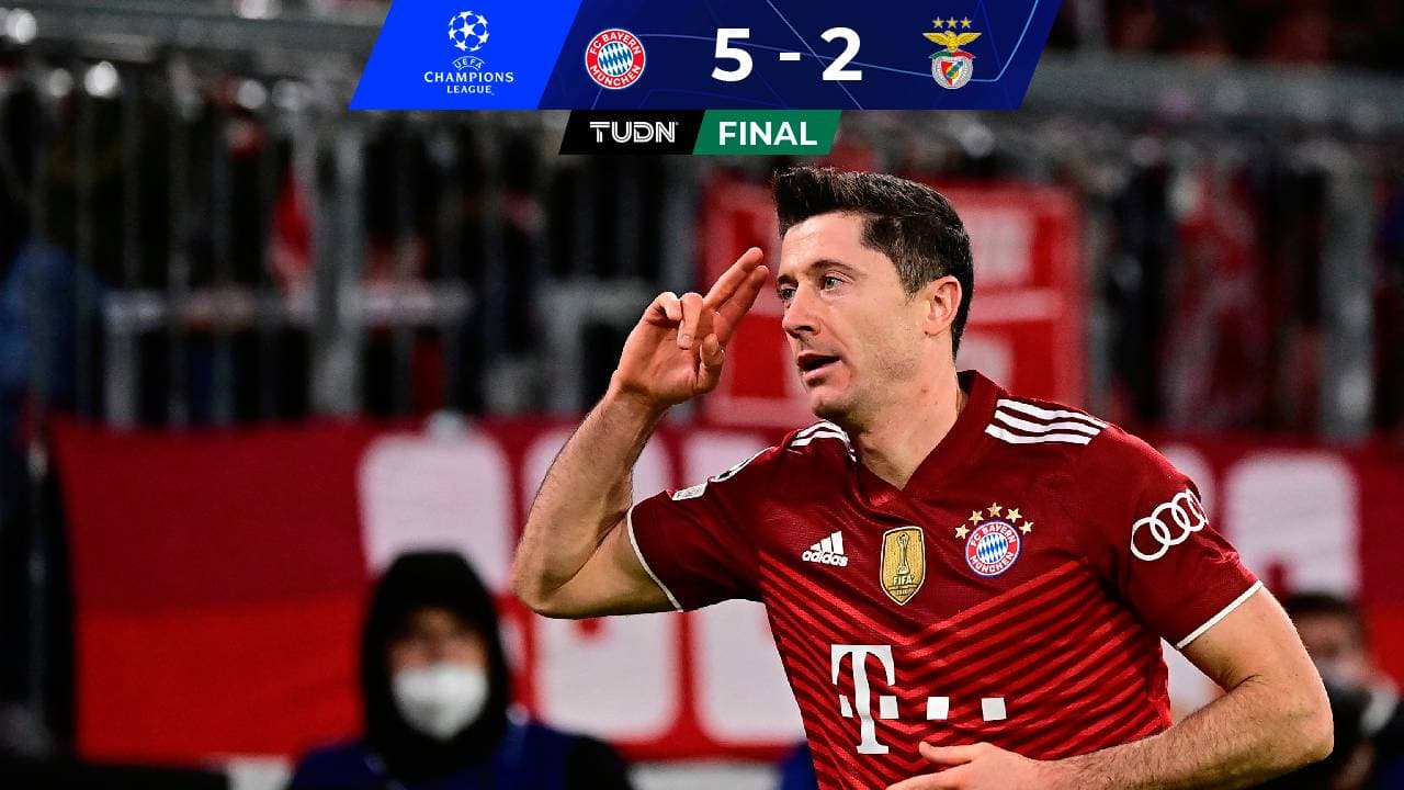 ¡Clasificado! Bayern goleó a Benfica con 'hat-trick' de Lewandowski