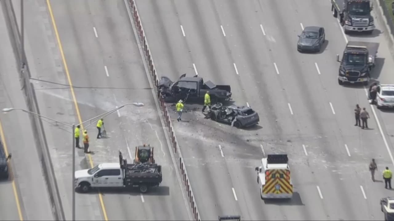 Chofer que causó accidente en el Palmetto se habría disparado, según la oficina del sheriff de Miami-Dade