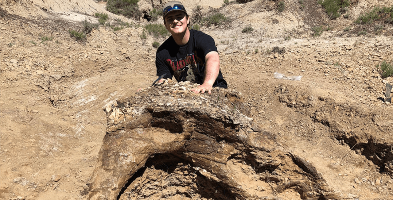 Joven de California descubre cráneo de dinosaurio de 65 millones de años