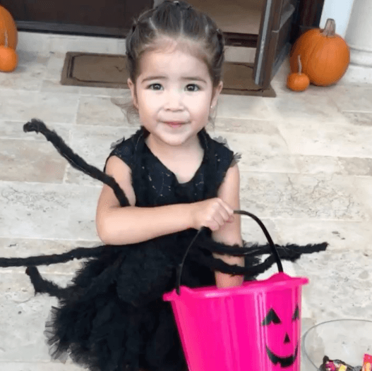 Para este festejo de Halloween, Giulietta eligió su disfraz inspirado en las arañas... que a ella le encantan.