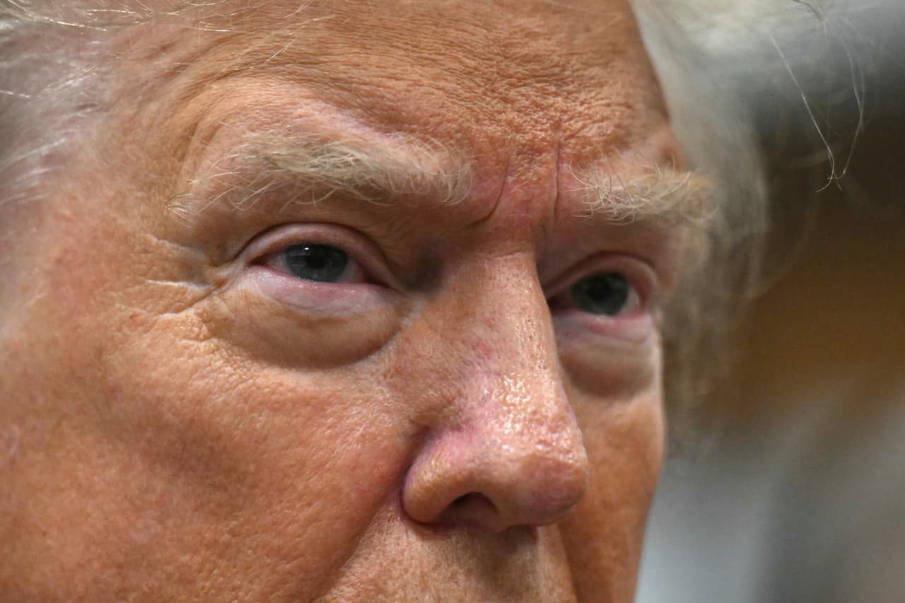 El expresidente Donald Trump comparece ante el tribunal penal de Manhattan en Nueva York.