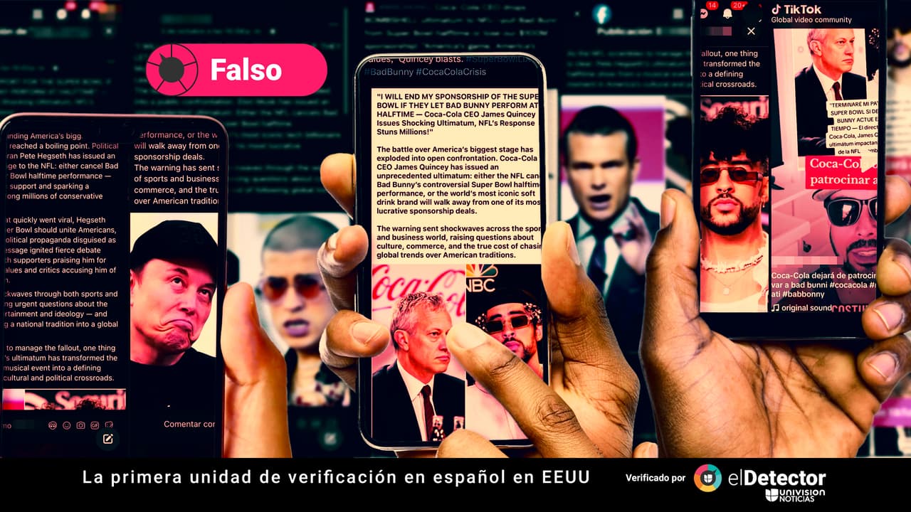 Lluvia de falsedades sobre Bad Bunny en el Super Bowl: ni Coca-Cola ni Elon Musk retiraron su patrocinio