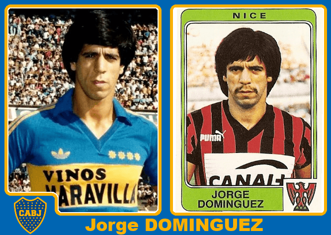 4. Jorge Domínguez tuvo un breve paso por Boca en 1978 y luego regresó de 1983 a 1984. Fueron 41 partidos en los que marcó 21 goles, consiguiendo un promedio de 0,51.