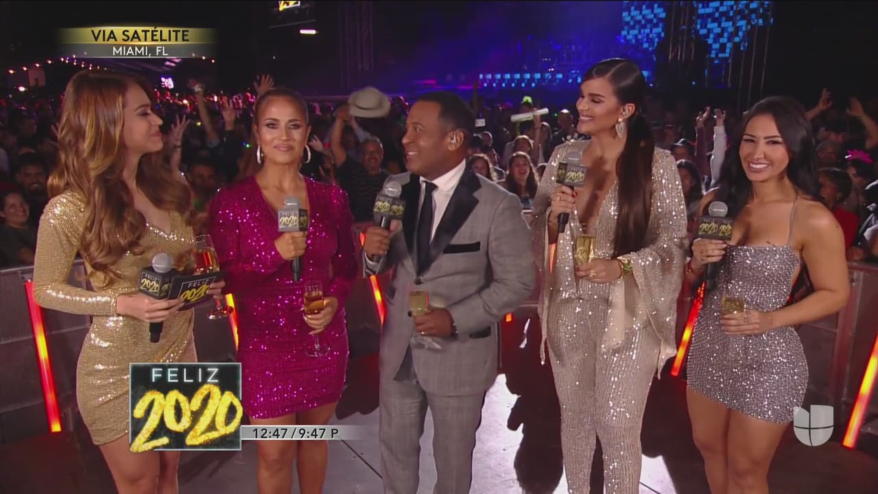 Desde Miami, Janet García, Jackie Gerrido, Tony Dandrades, Clarissa Molina y Perla Mont despedían el enlace desde Miami.