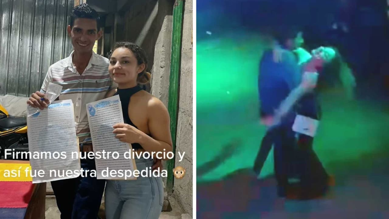 Pareja firma su divorcio y celebra con un último baile emotivo: su decisión impacta a Internet